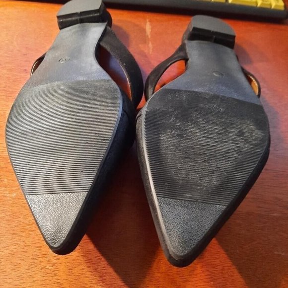 Rekayla Women’s Mules Closed Pointed Toe Backless Loafer Black Sz11 Worn Once - Picture 5 of 6